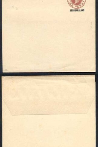 British Bechuanaland O/P on QV 1d Brown Newspaper Wrapper Mint