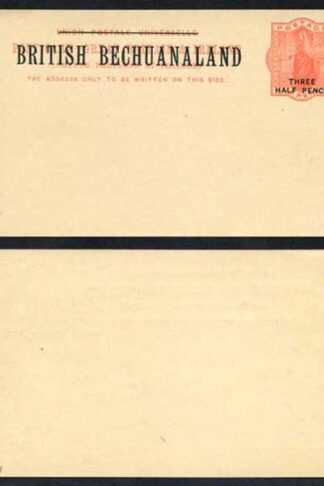 British Bechuanaland 1 1/2d O/P on QV 1d Red Foreign Postcard Mint