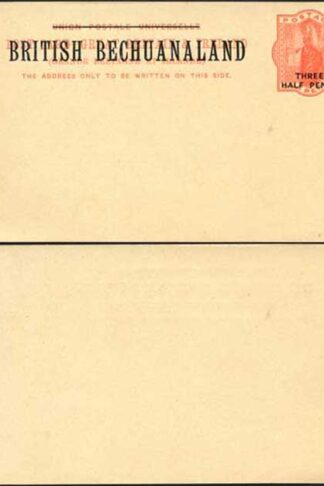 British Bechuanaland 1 1/2d O/P on QV 1d Red Foreign Postcard Mint