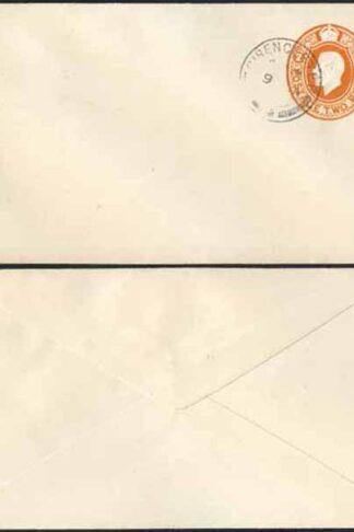 EP62 KGV 2d Orange Envelope Size E Used Cirencester Cancel