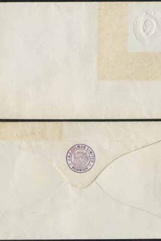 ES43 KGV 1d Scarlet Envelope Stamp 30 Albino Print Mint J and J Colman Ltd