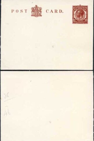 CS72 KGV 1 1/2d Brown Inland Card Stamp L15a Format CSF7 Size D Mint