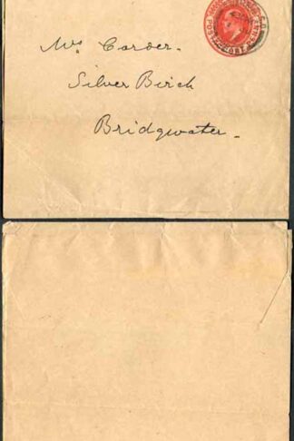 WP23 KEVII 1d Dull Carmine Newspaper Wrapper Stamp LW6 Used Swanage Cancel