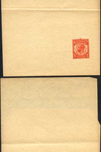 WP32 KGV 1d Carmine Newspaper Wrapper Stamp L21 Size E Mint