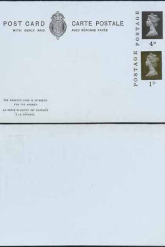 CSP238 QEII 4d and 1d Plus 4d and 1d Stamped to Order Reply Card