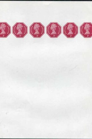 WSP153 QEII 1p x SIX on Stamped to Order Newspaper Wrapper Mint Approx 204x260mm