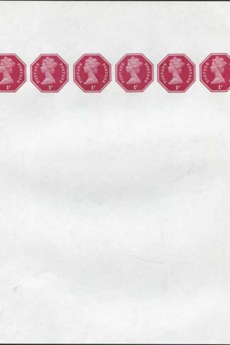 WSP153 QEII 1p x SIX on Stamped to Order Newspaper Wrapper Mint Approx 204x260mm