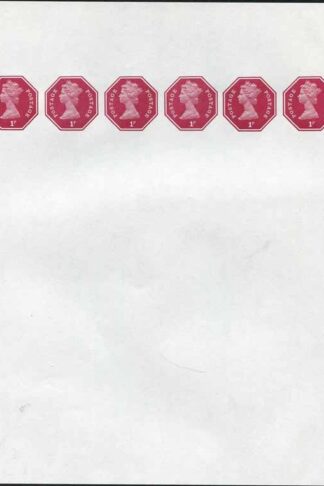 WSP153 QEII 1p x SIX on Stamped to Order Newspaper Wrapper Mint Approx 204x260mm