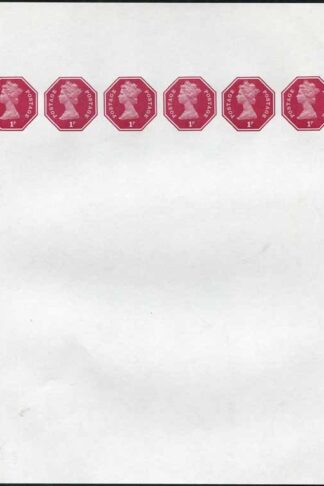 WSP153 QEII 1p x SIX on Stamped to Order Newspaper Wrapper Mint Approx 204x260mm