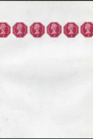 WSP153 QEII 1p x SIX on Stamped to Order Newspaper Wrapper Mint Approx 204x260mm