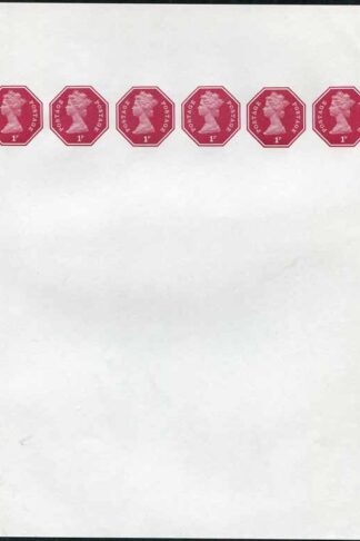 WSP153 QEII 1p x SIX on Stamped to Order Newspaper Wrapper Mint Approx 204x260mm