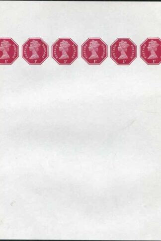 WSP153 QEII 1p x SIX on Stamped to Order Newspaper Wrapper Mint Approx 204x260mm