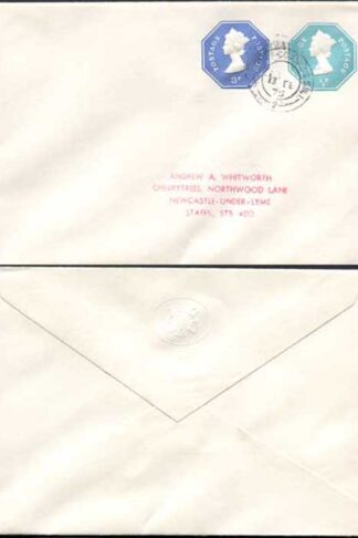 ESCP1001 1/2pand 3p Stamped to Order Envelope House of Lords Seal on Flap USED