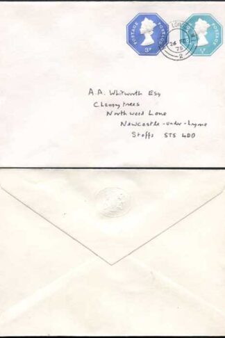 ESCP1001 1/2pand 3p Stamped to Order Envelope House of Lords Seal on Flap USED
