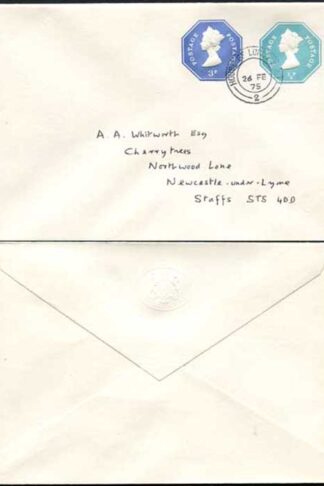 ESCP1001 1/2pand 3p Stamped to Order Envelope House of Lords Seal on Flap USED