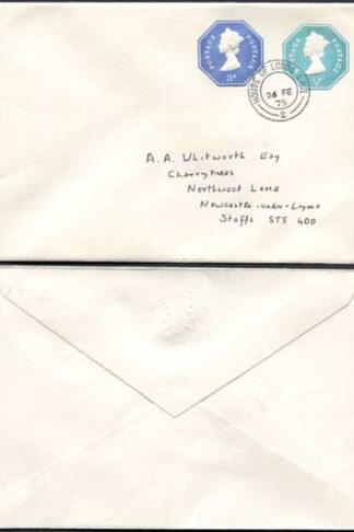 ESCP1001 1/2pand 3p Stamped to Order Envelope House of Lords Seal on Flap USED