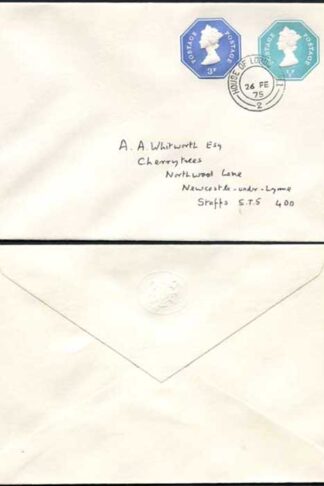 ESCP1001 1/2pand 3p Stamped to Order Envelope House of Lords Seal on Flap USED