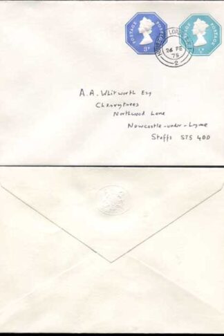 ESCP1001 1/2pand 3p Stamped to Order Envelope House of Lords Seal on Flap USED
