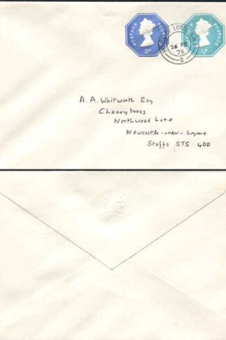 ESCP1001 1/2pand 3p Stamped to Order Envelope House of Lords Seal on Flap USED
