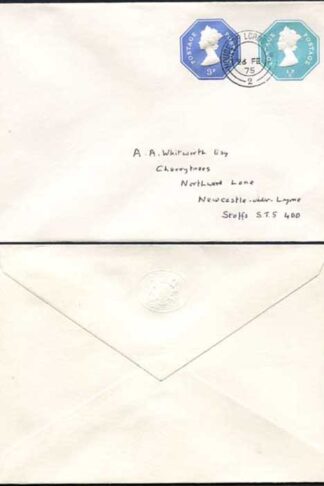 ESCP1001 1/2pand 3p Stamped to Order Envelope House of Lords Seal on Flap USED
