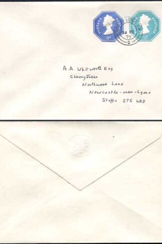 ESCP1001 1/2pand 3p Stamped to Order Envelope House of Lords Seal on Flap USED