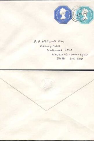 ESCP1001 1/2pand 3p Stamped to Order Envelope House of Lords Seal on Flap USED