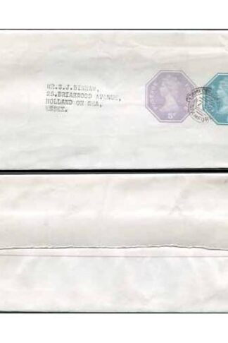 WS133 QEII 1/2p and 5p Stamped to Order Newspaper Wrapper Mercury Precancel