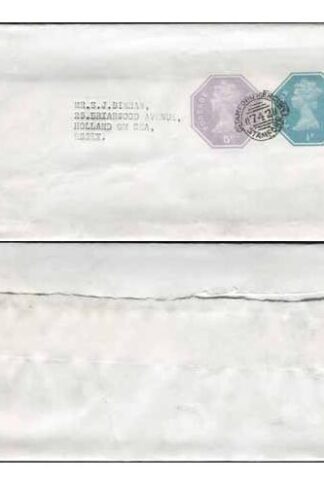 WS133 QEII 1/2p and 5p Stamped to Order Newspaper Wrapper Mercury Precancel