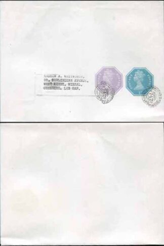 WS133 QEII 1/2p and 5p Stamped to Order Newspaper Wrapper Mercury Precancel