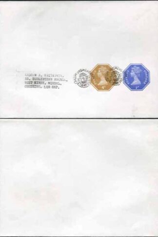 WS131 QEII 1/2p Blue (ERROR of Colour) and 4p Stamped to Order Newspaper Wrapper