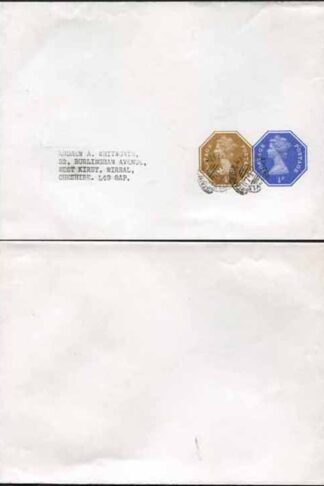 WS131 QEII 1/2p Blue (ERROR of Colour) and 4p Stamped to Order Newspaper Wrapper