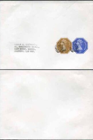WS131 QEII 1/2p Blue (ERROR of Colour) and 4p Stamped to Order Newspaper Wrapper