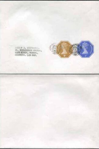WS131 QEII 1/2p Blue (ERROR of Colour) and 4p Stamped to Order Newspaper Wrapper