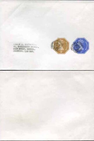 WS131 QEII 1/2p Blue (ERROR of Colour) and 4p Stamped to Order Newspaper Wrapper
