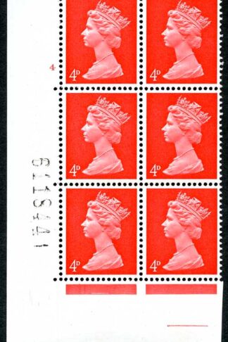 U14 4d Bright Vermillion PVA Head A One 4mm Centre Band Cyl 4 No Dot Perf A