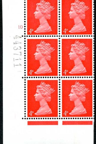 U14 4d Bright Vermillion PVA Head A One 4mm Centre Band Cyl 10 No Dot Perf A