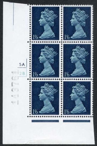 U29 1/6 Indigo-Prussian Blue PVA Head A Phosphorised Cyl 5A-2B Not Dot Perf A