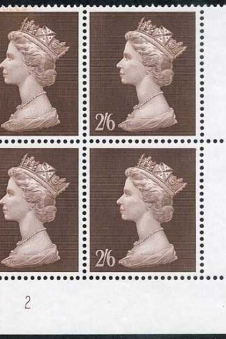 Spec UC1 SG787 2/6 Brown Plate 2 Block of Four U/M