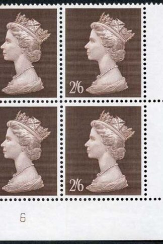 Spec UC1 SG787 2/6 Brown Plate 6 Block of Four U/M