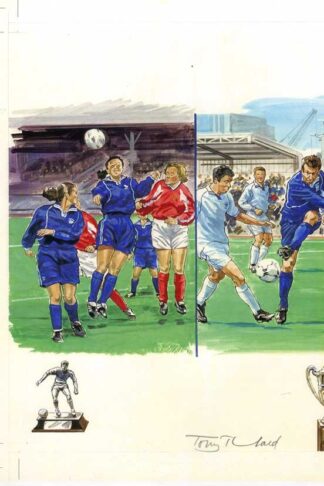 Laser Copy of Proof of Football Cover Signed by the Designer