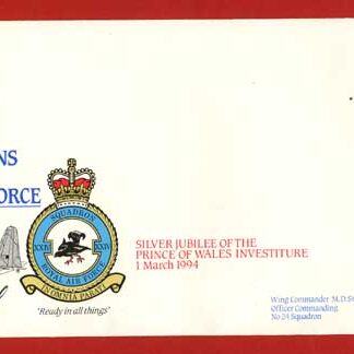 RAFFDC18 Silver Jubilee Price of Wales Investiture Signed by Tony Theobald
