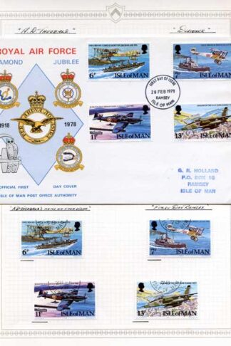 Isle of Man RAF Diamond Jubilee Cover Ramsey FDC Cancel